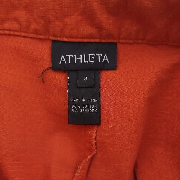 Athleta Cargo Skort Solid Orange Womens Size 8 35316 - Picture 10 of 10